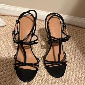 Halston Black Strappy Women's Sandals